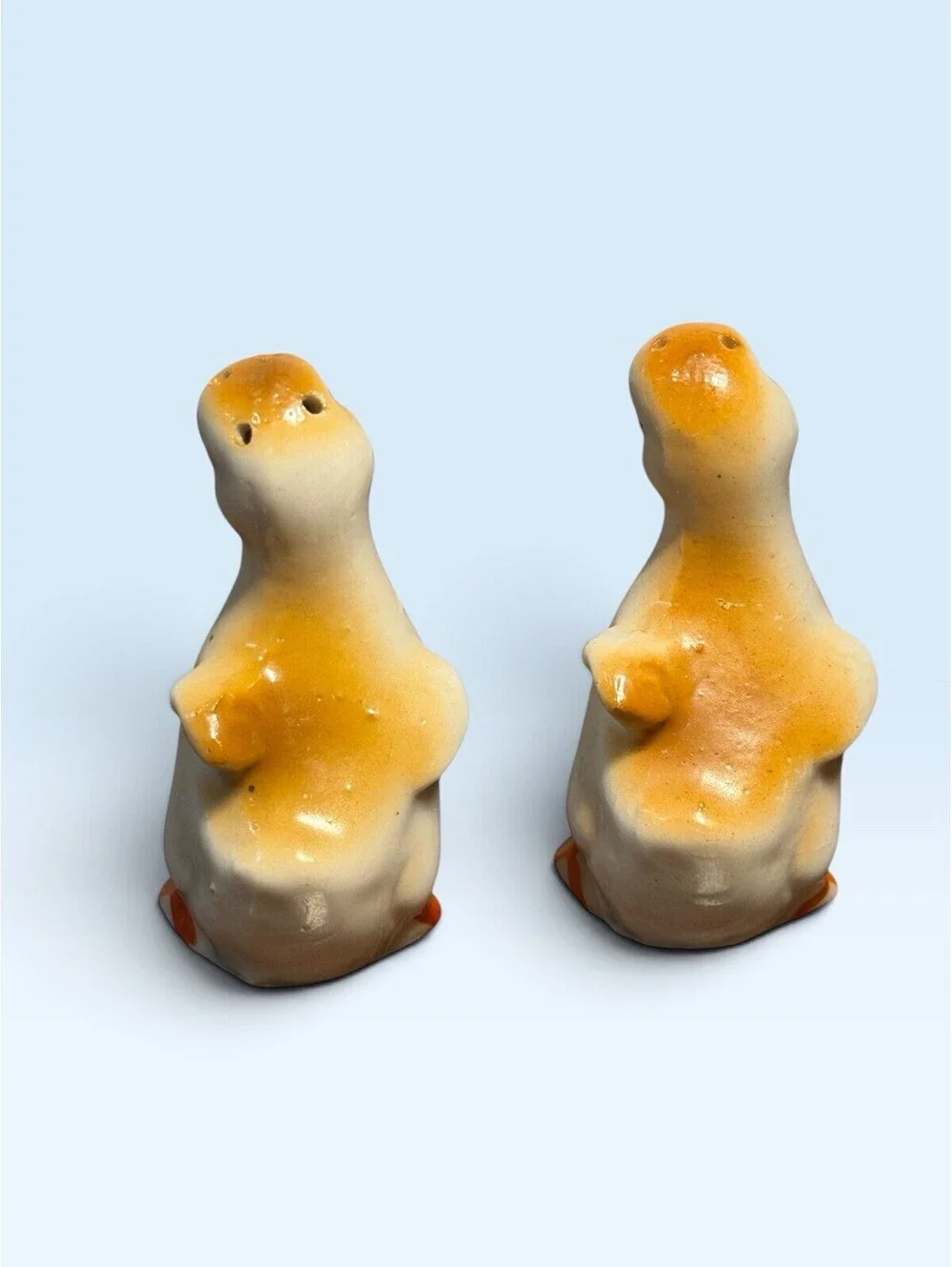 Vintage Duck Salt & Pepper Shakers Mid Century Japan Ceramic 2.5” Tall